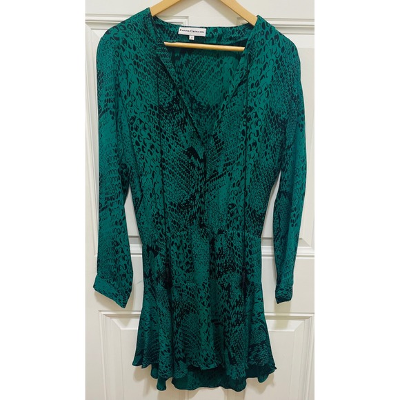 Karina Grimaldi Dresses & Skirts - Karina Grimaldi Mini‎ Dress Snake Print Long Sleeve Green Size S